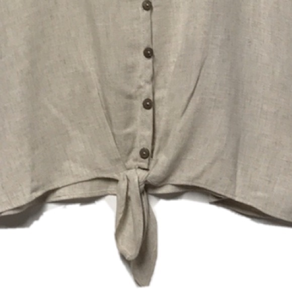 NWT GREEN ENVELOPE Los Angeles Linen Blouse - Picture 5 of 7